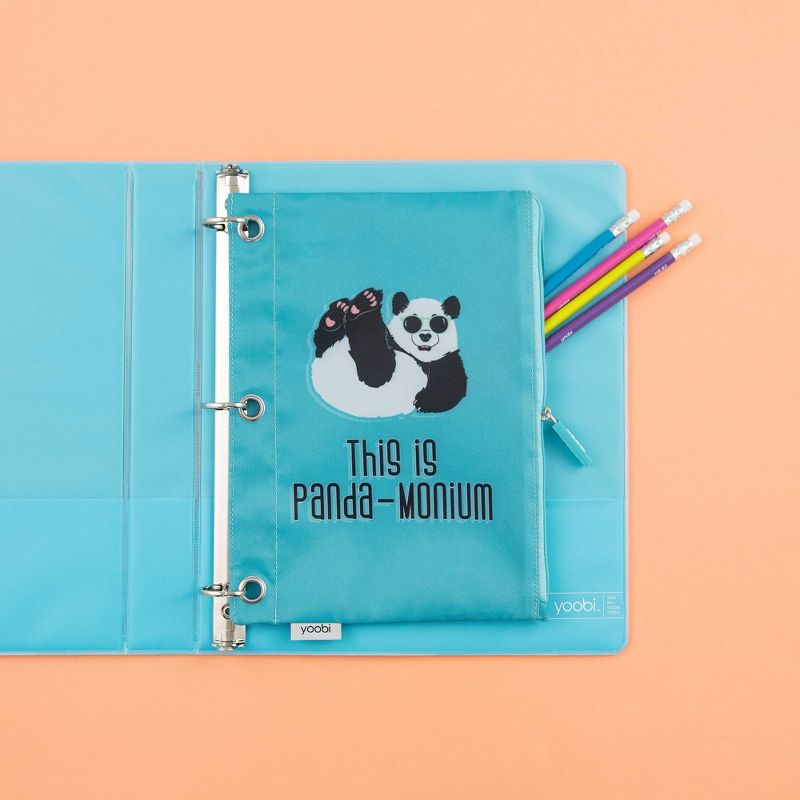 Binder Zip Pencil Case Panda-Monium Blue - Yoobi™