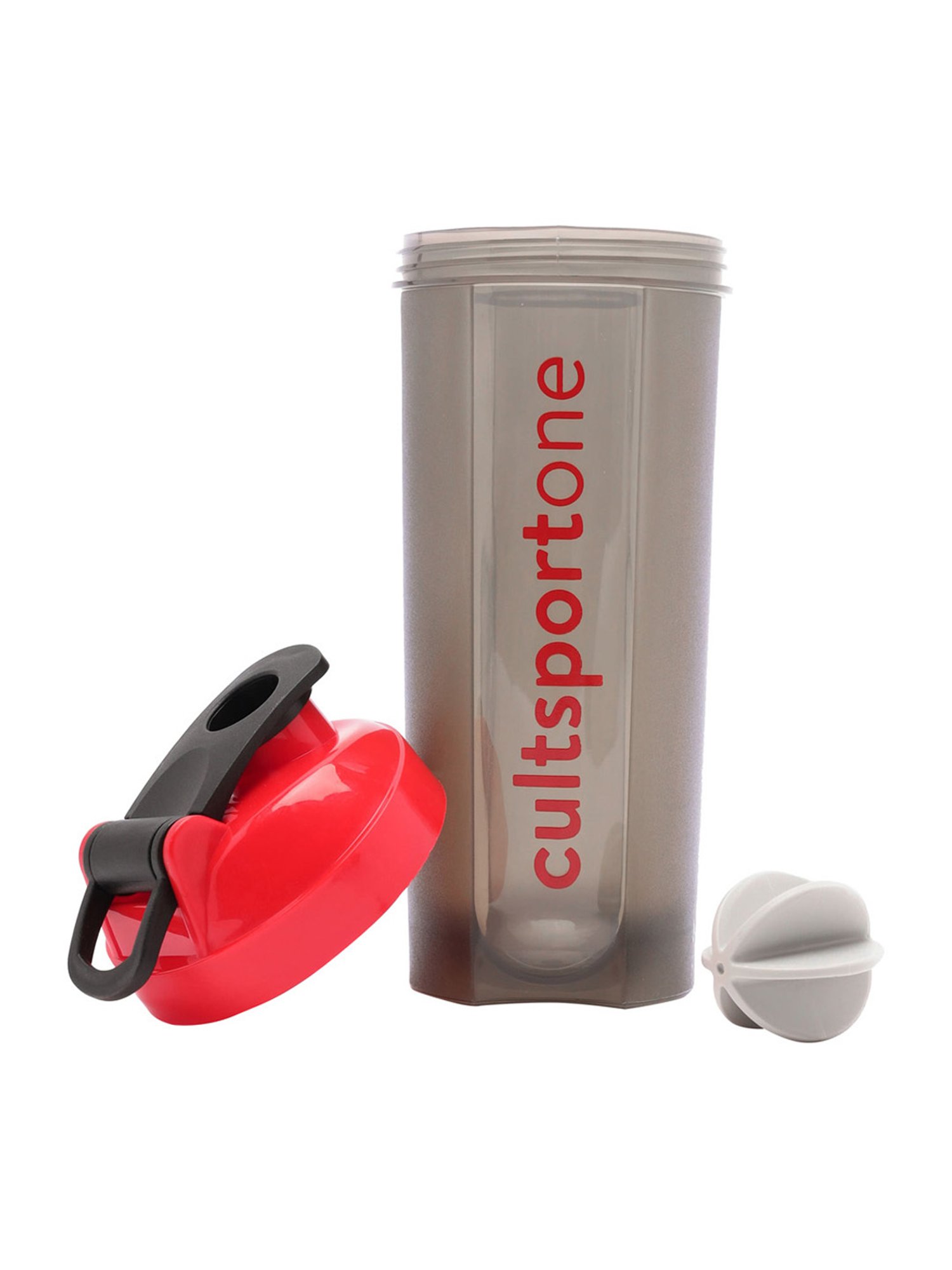 Cultsportone Spill Proof Flip Top Shaker with Blender Ball (Red)