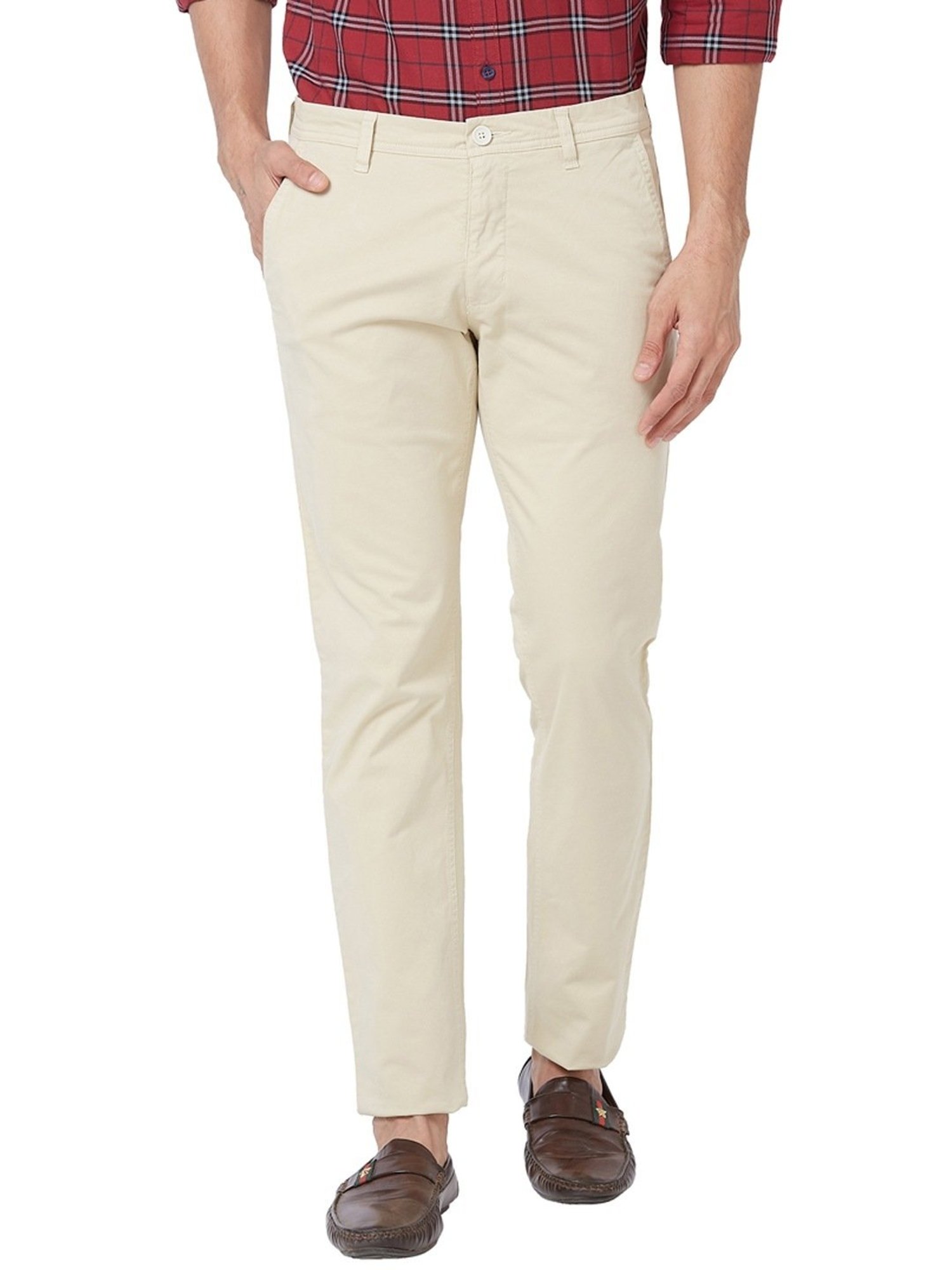 Parx Light Stone Tapered Fit Trousers