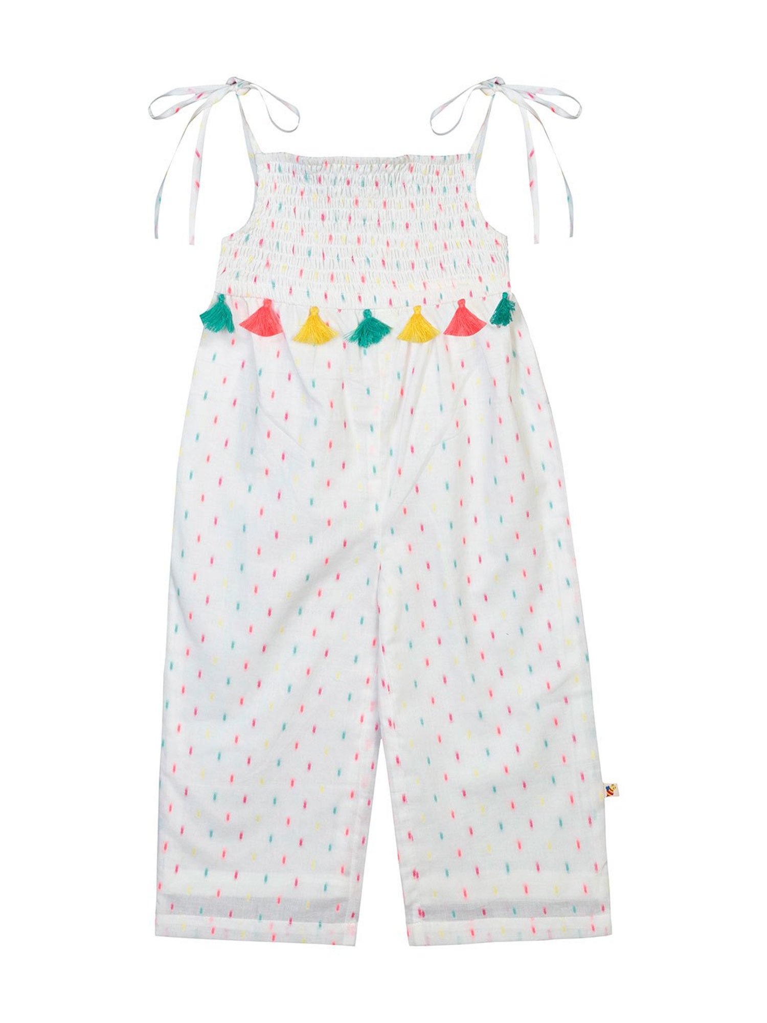 Budding Bees Kids Blue Ombre Jumpsuit with Attached Bow