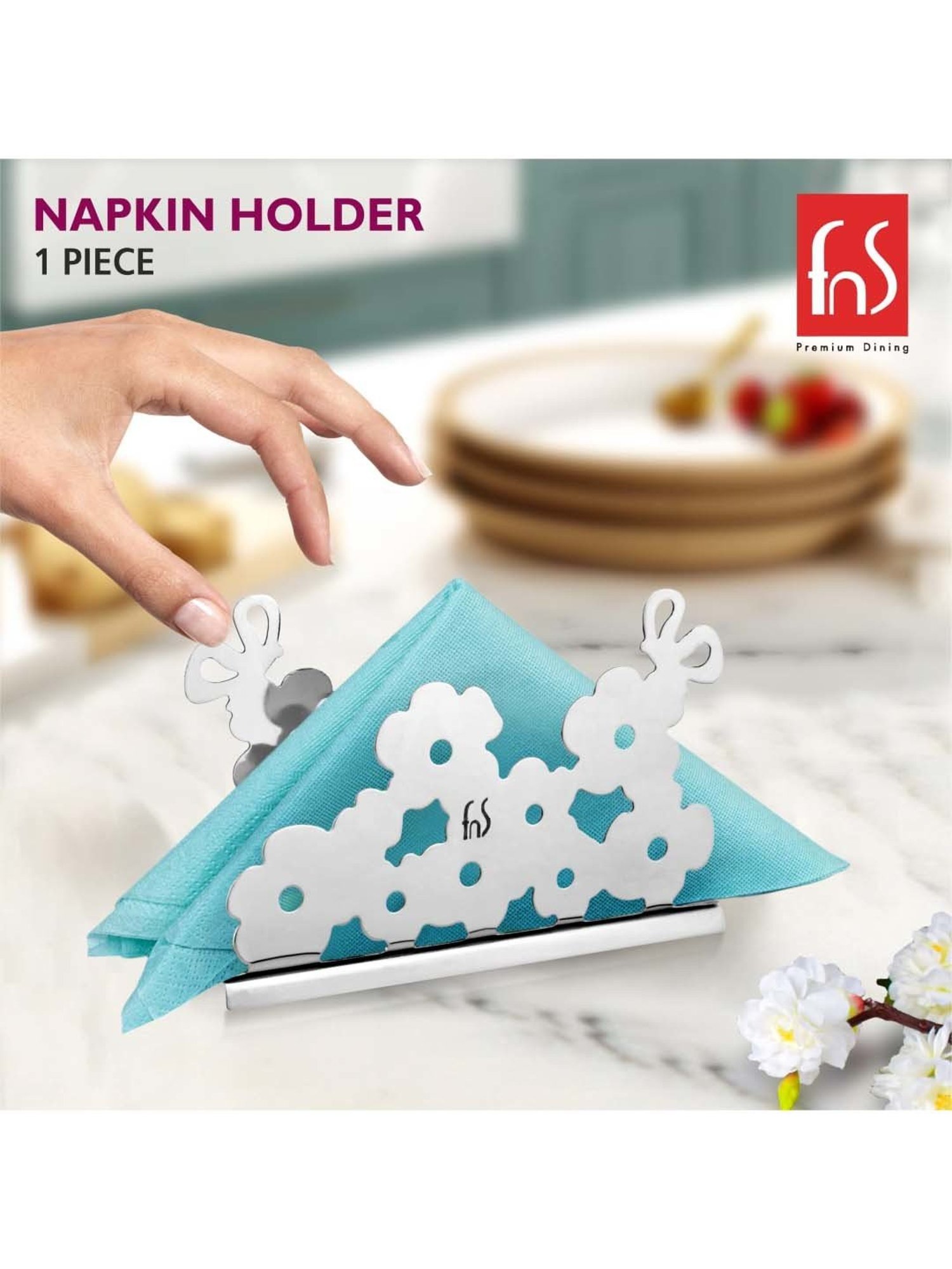 ExclusiveLane The Dancing Peacock Brown Sheesham Wood Napkin Holder - Set of 1