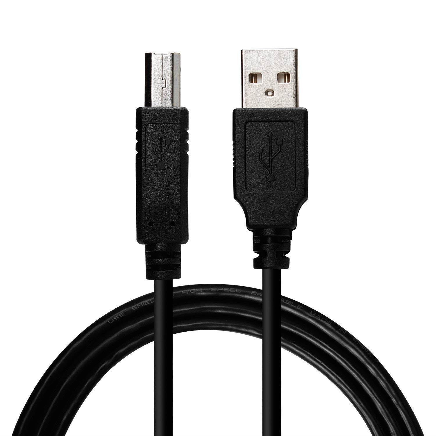 WAWPI USB Printer Cable A to B for 25 feet black