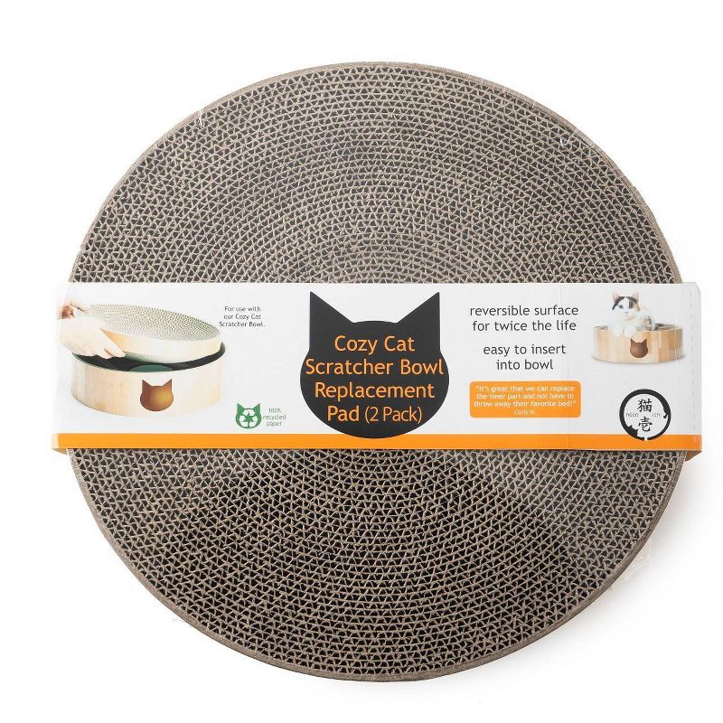 Necoichi Cozy Cat Scratcher Bowl Refills - 2pk