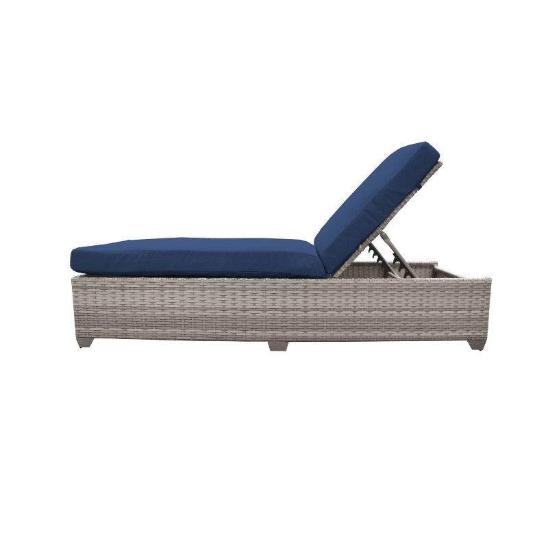 Fairmont 2pk Patio Chaise Lounges - Navy - TK Classics
