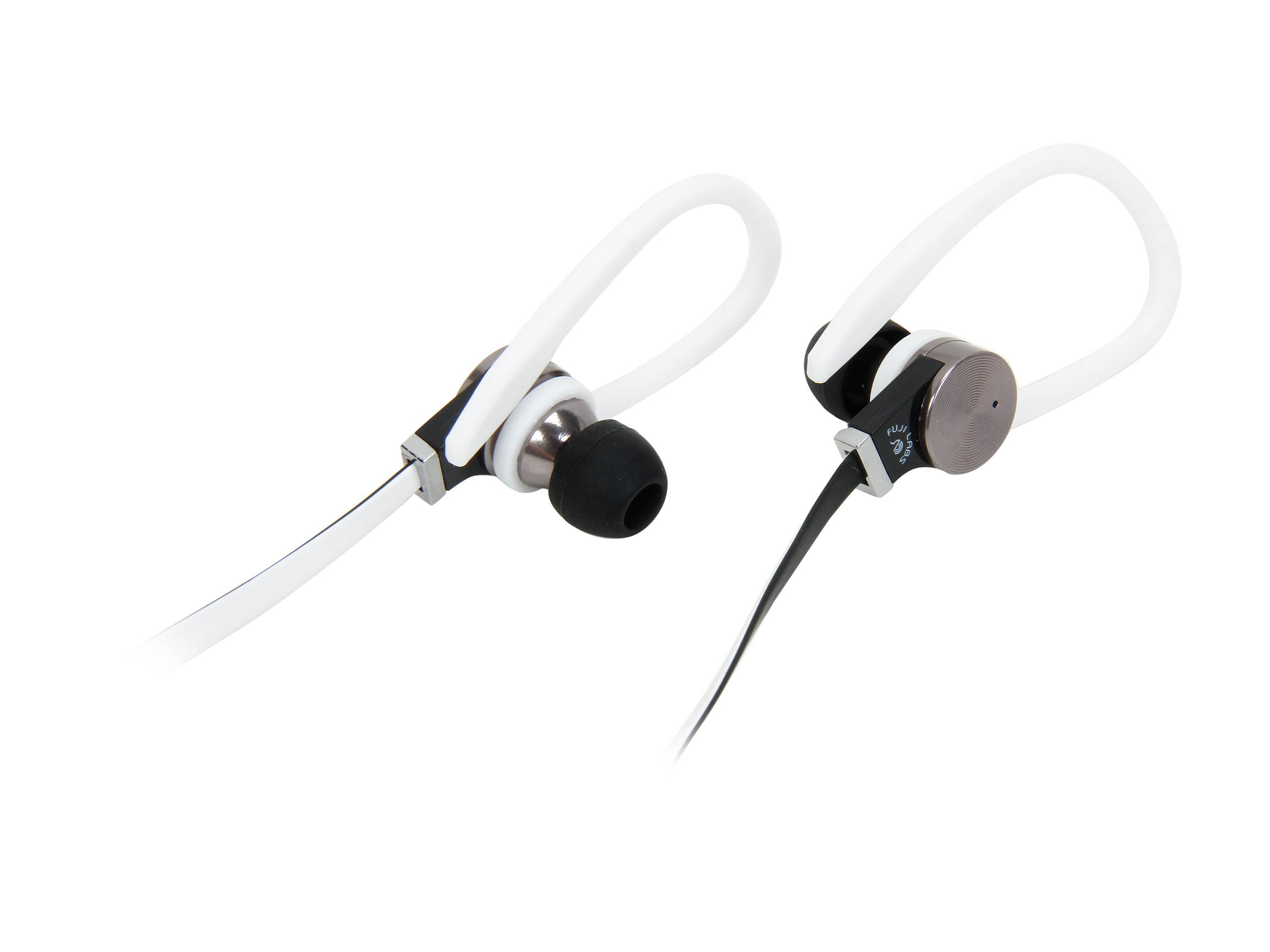 Fuji Labs White AUFJ-SQWBS306WH Sonique SQ306 Premium  Beryllium  In-Ear Headphones with In-line Mic