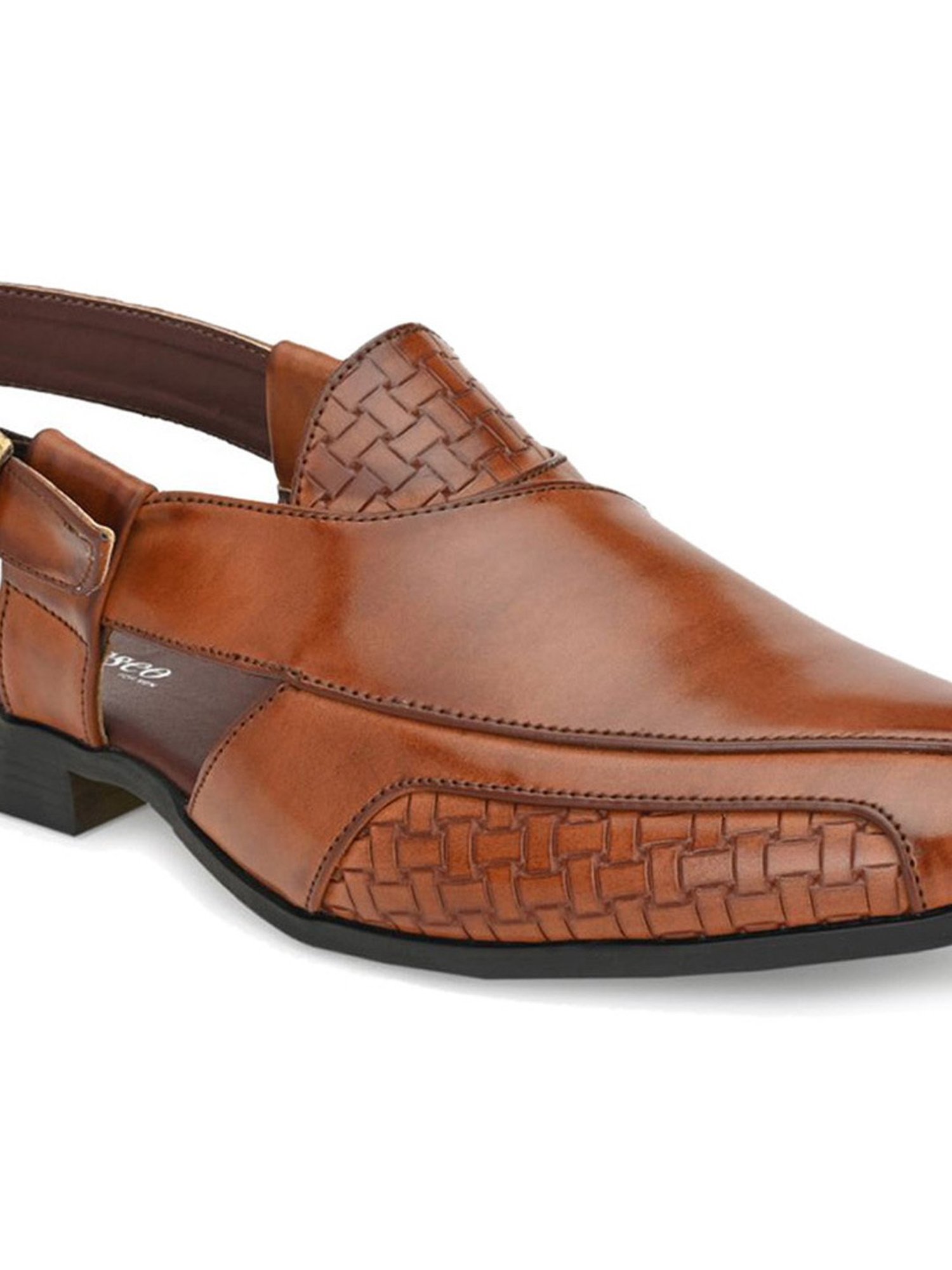 San Frissco Men's Skull Brown Back Strap Sandals