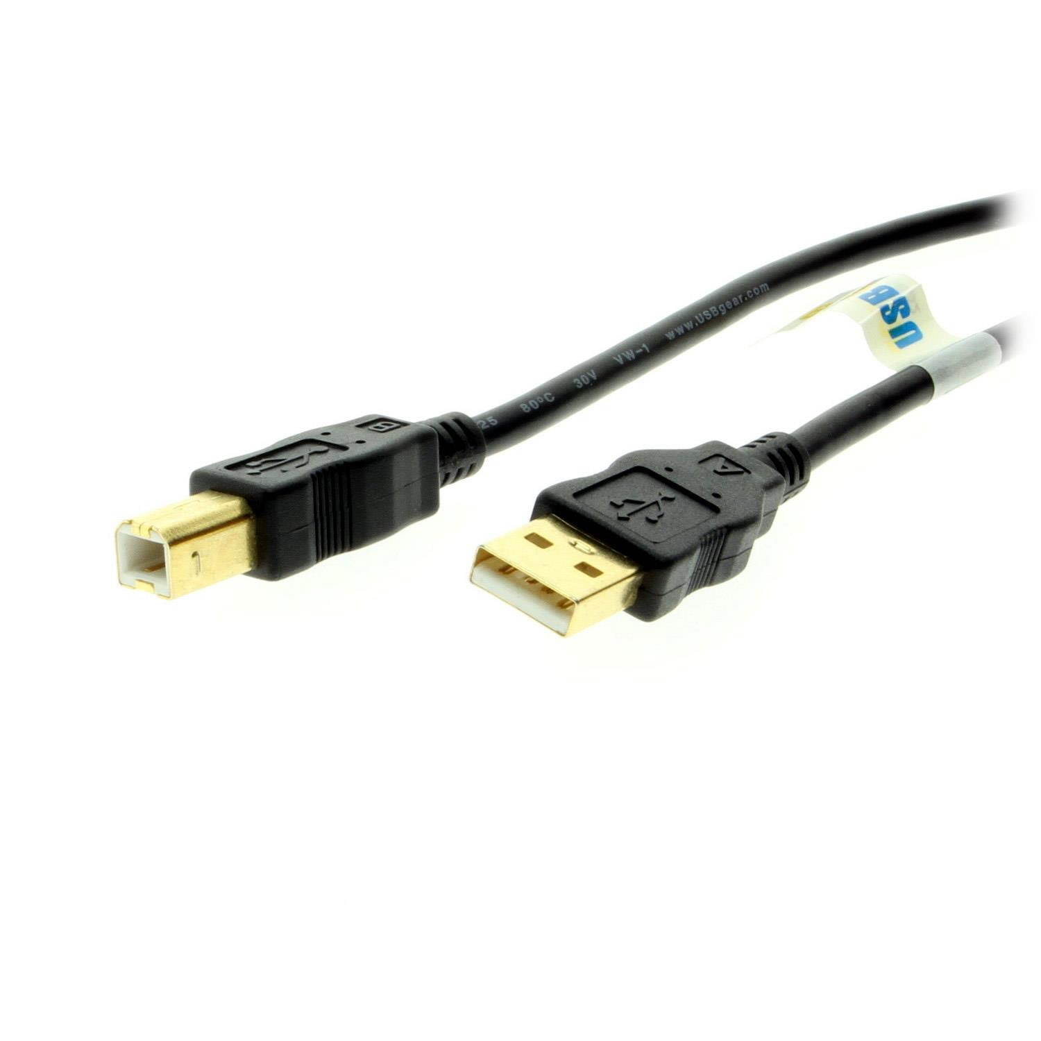 USBGear USB Cable A to B  8 inch High-Speed USB 2.0