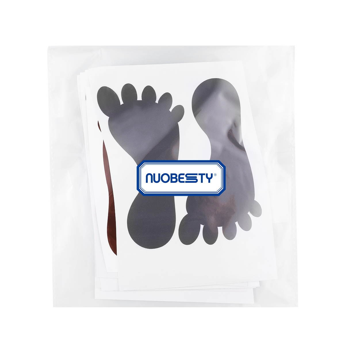 NUOBESTY 9 Pairs Kindergarten Footprints Stickers Small Ankles Floor Stickers Waterproof Adhesive Floor Bathtub Sticker (Mixed Color)