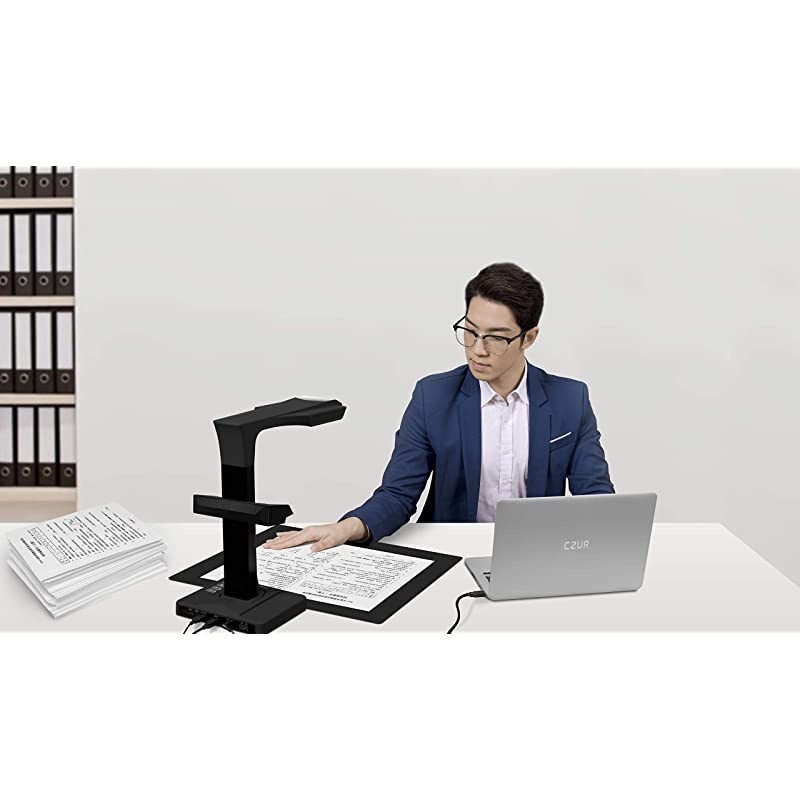 ET18 Pro Professional Document Scanner, 2nd Gen Auto-Flatten & Deskew Tech, 18MP Sony Camera, Capture A3, 186 Languages OCR, Convert to PDF/Searchable PDF/Word/Tiff/Excel, Run On Windows & MacOS