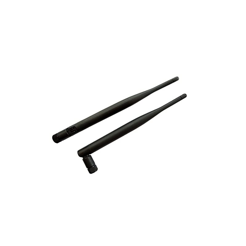 2 PCS Black 24GHz 5dBi Omni WiFi Booster SMA Male Antenna for Wireless Router 8inch 20cm