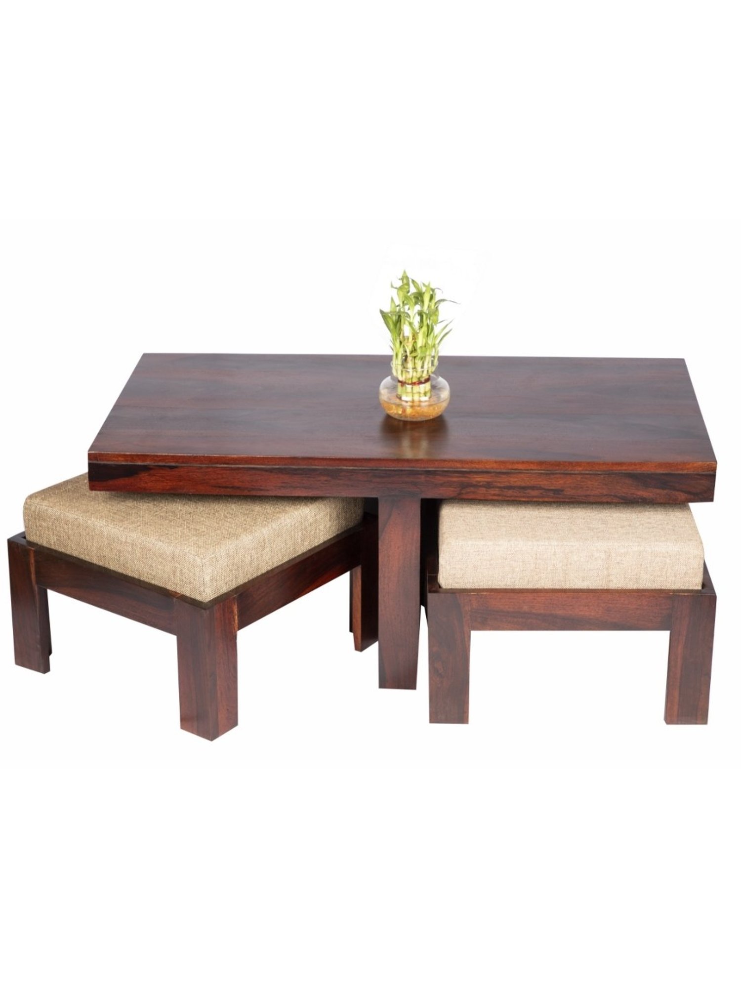 Ikiriya Irish Dark Brown Wood Coffee Table Dark Walnut Finish