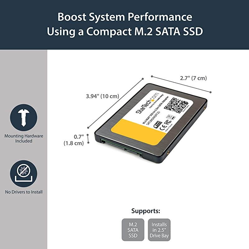 com M2 NGFF SSD to 25in SATA III Adapter Up to 6 Gbps M2 SSD Converter to SATA with Protective Housing SAT2M2NGFF25