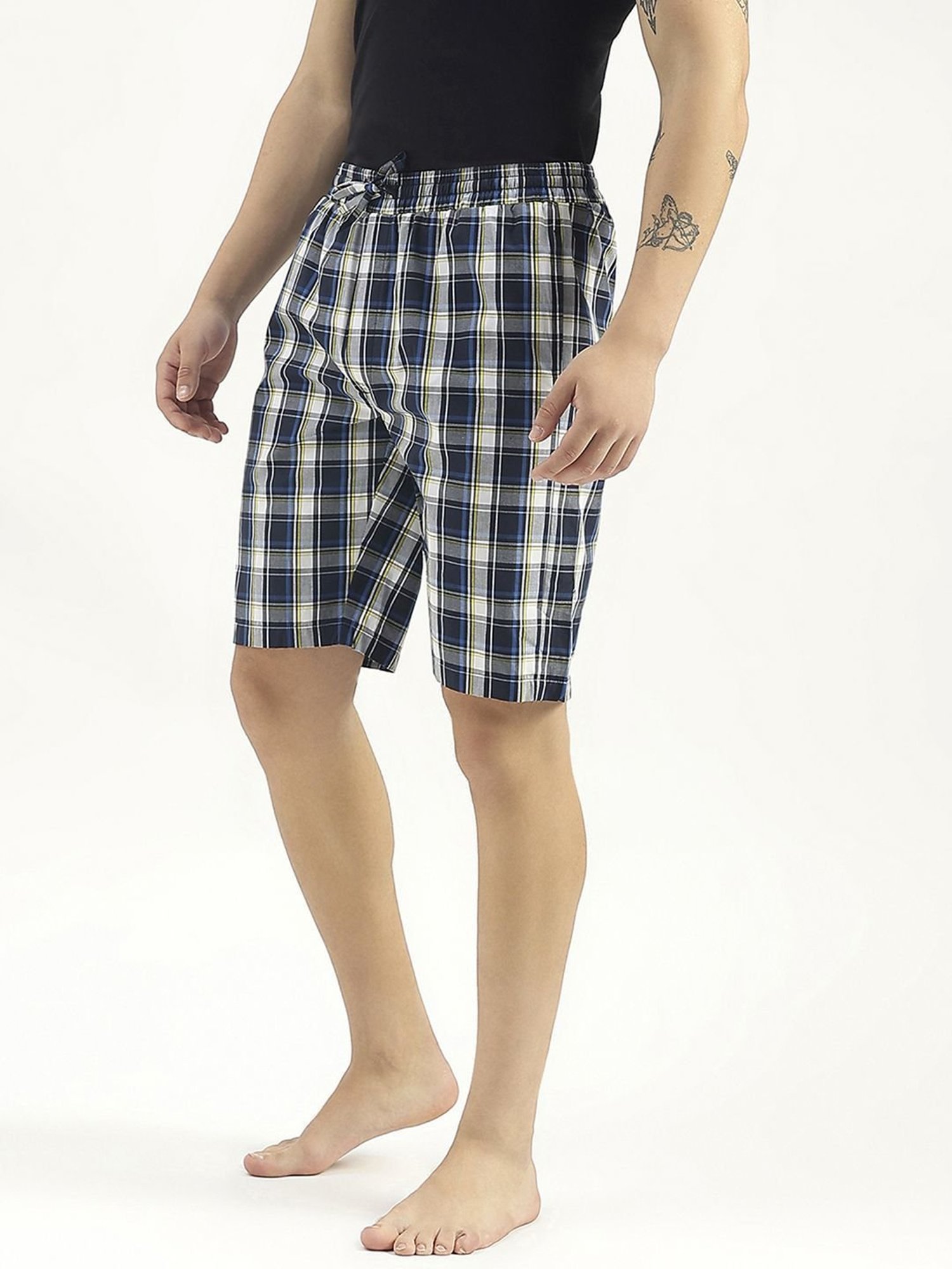 United Colors Of Benetton Multicolored Regular Fit Checks Swim Shorts