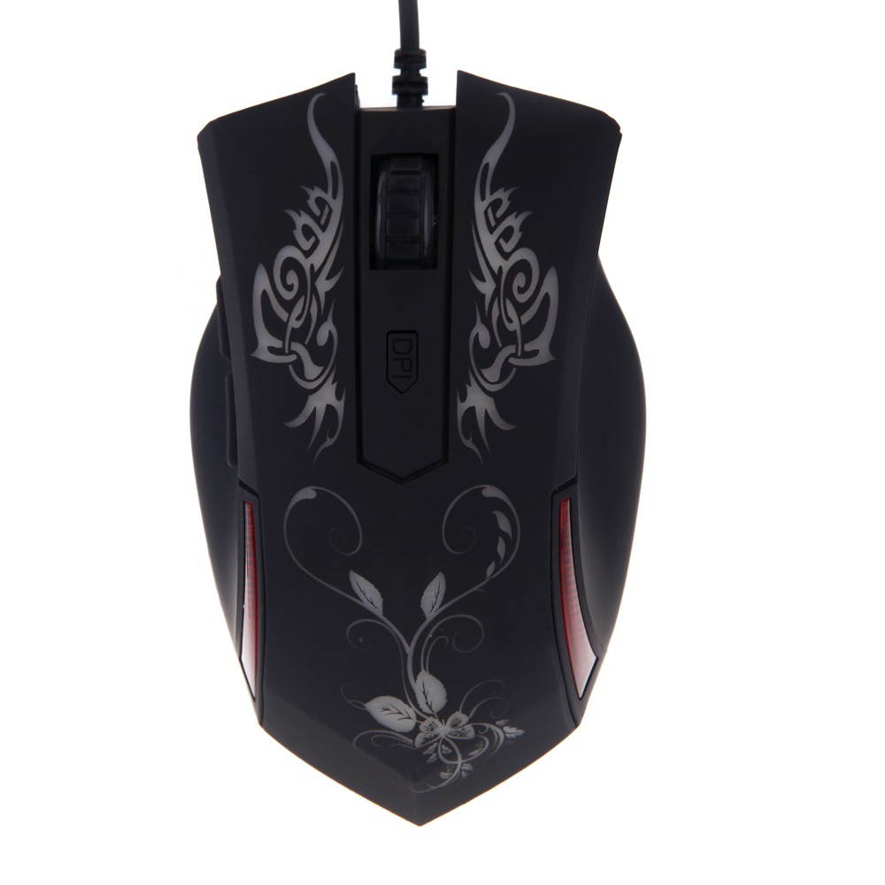Adjustable 2400DPI 6 Buttons Optical USB Wired Gaming Game Mouse LED for PC Laptop