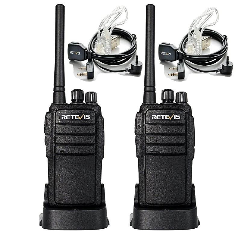RT21 Walkie Talkies for Adults Long Range Rechargeable 16CH VOX Two Way Radio with Earpiece for Camping Hunting(2 Pack)