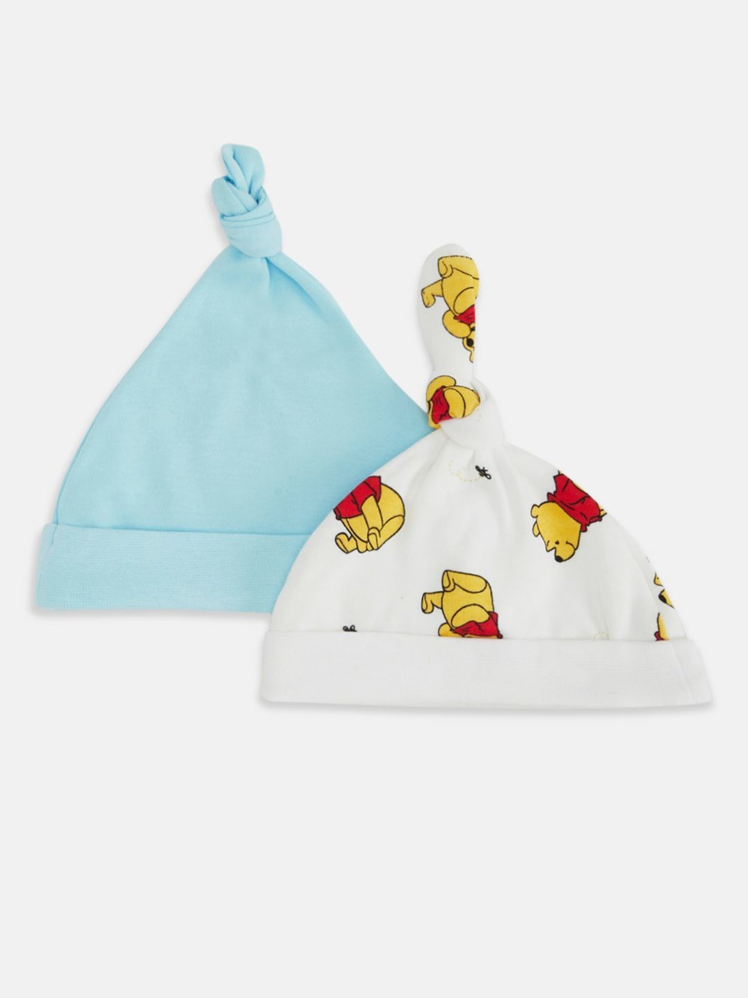 Pantaloons Baby Sky Blue & White Printed Cap (Pack Of 2)