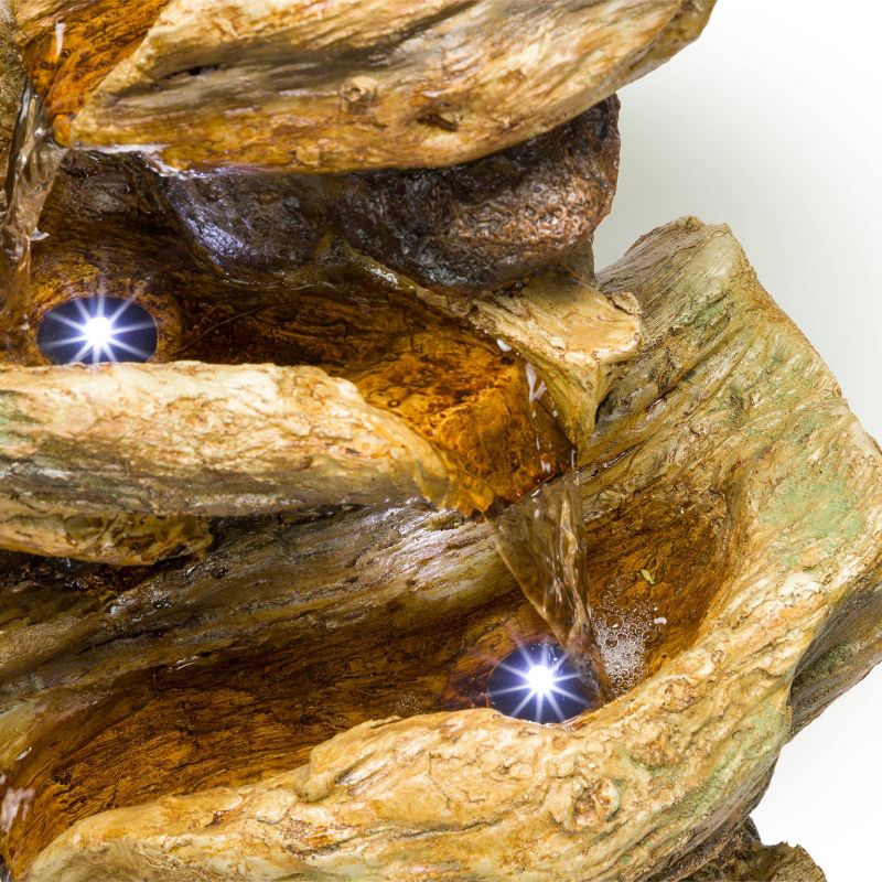 Chatsworth Two Tier Solar On Demand Fountain with Weathered Stone - Smart Solar