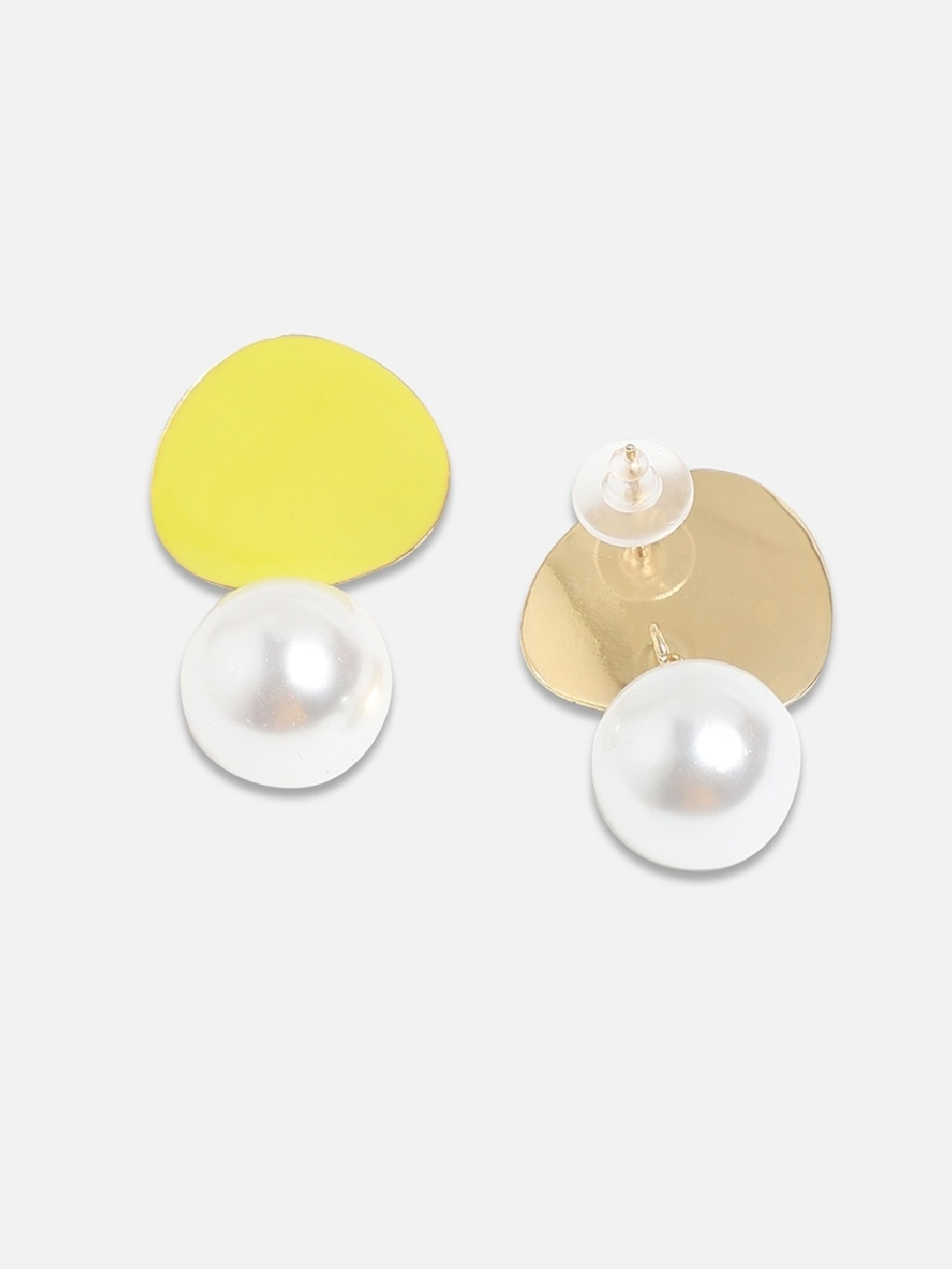 Sohi Women's Dewdrop Gala Drop Earrings  Lemon Yellow