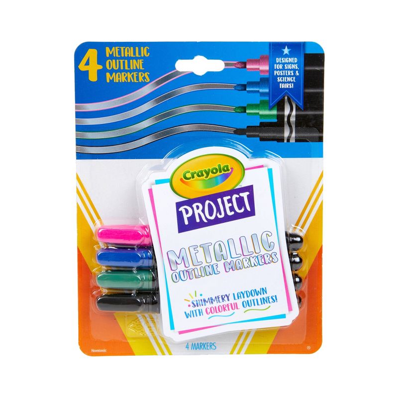 4ct Crayola Project Outline Markers - Metallic Colors