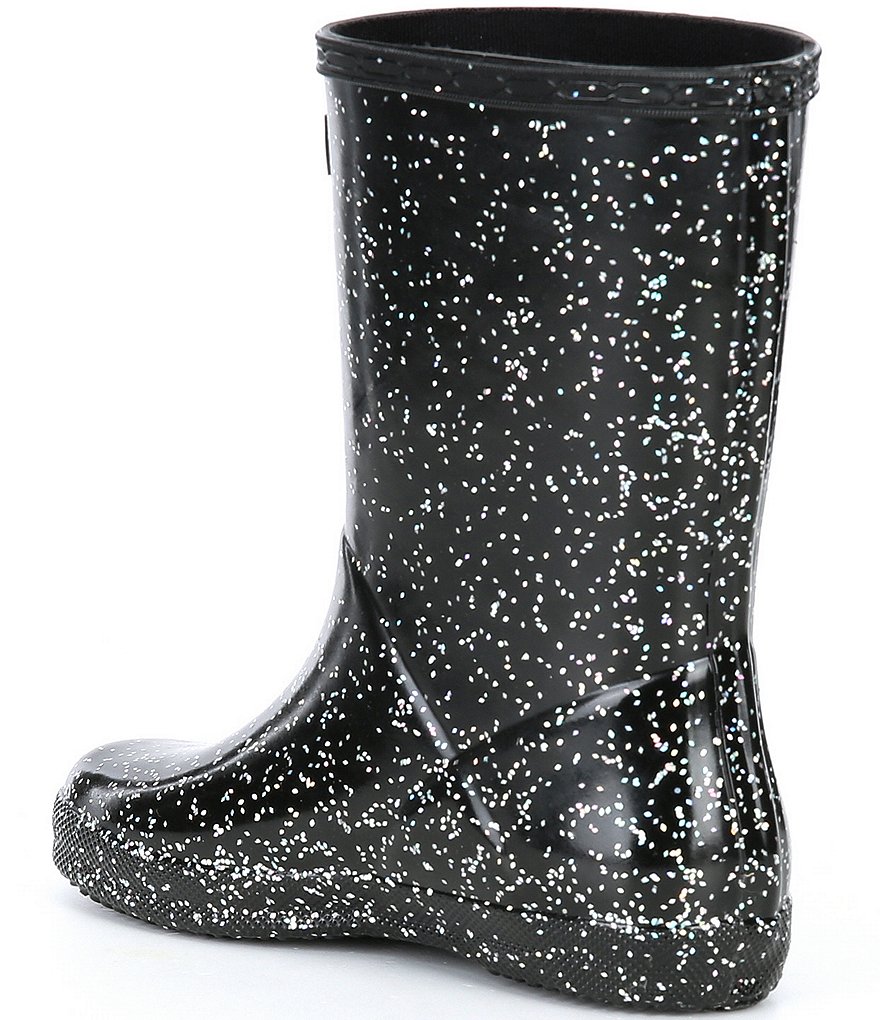 Hunter Girls' First Giant Glitter Waterproof Rainboots (Toddler)