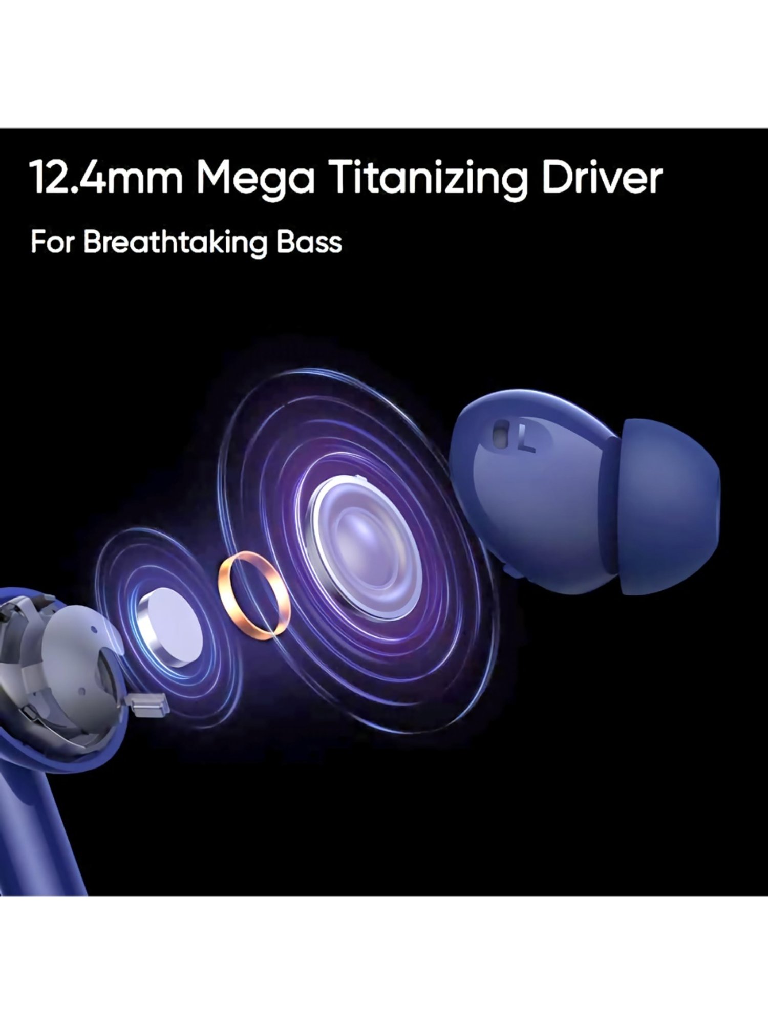 Realme Buds Air 5 in-Ear BT Earbuds with 50dB ANC & Upto 38Hrs Battery (Deep Sea Blue, TWS)