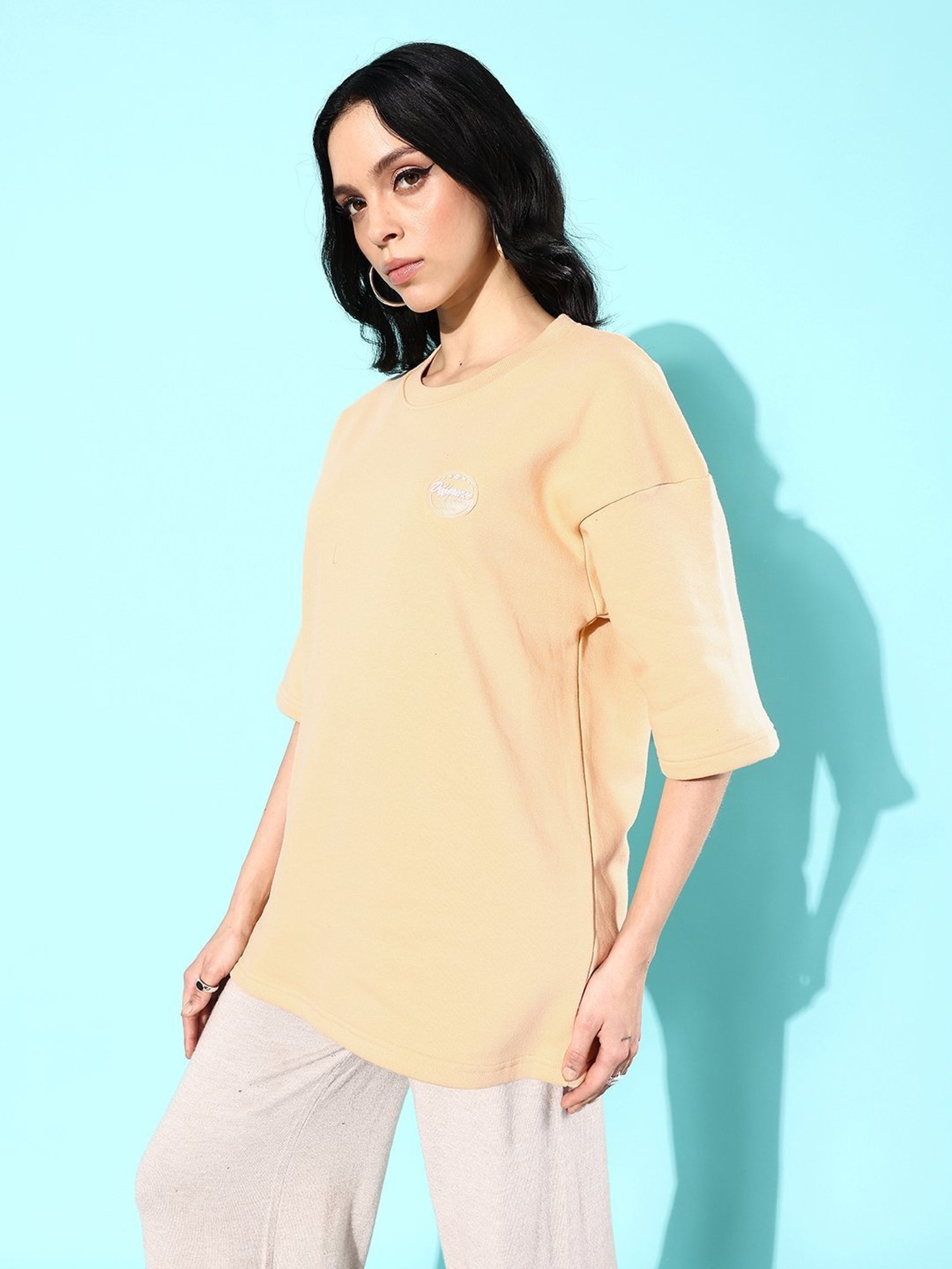 Difference of Opinion Beige Fleece Oversized Sweatshirt