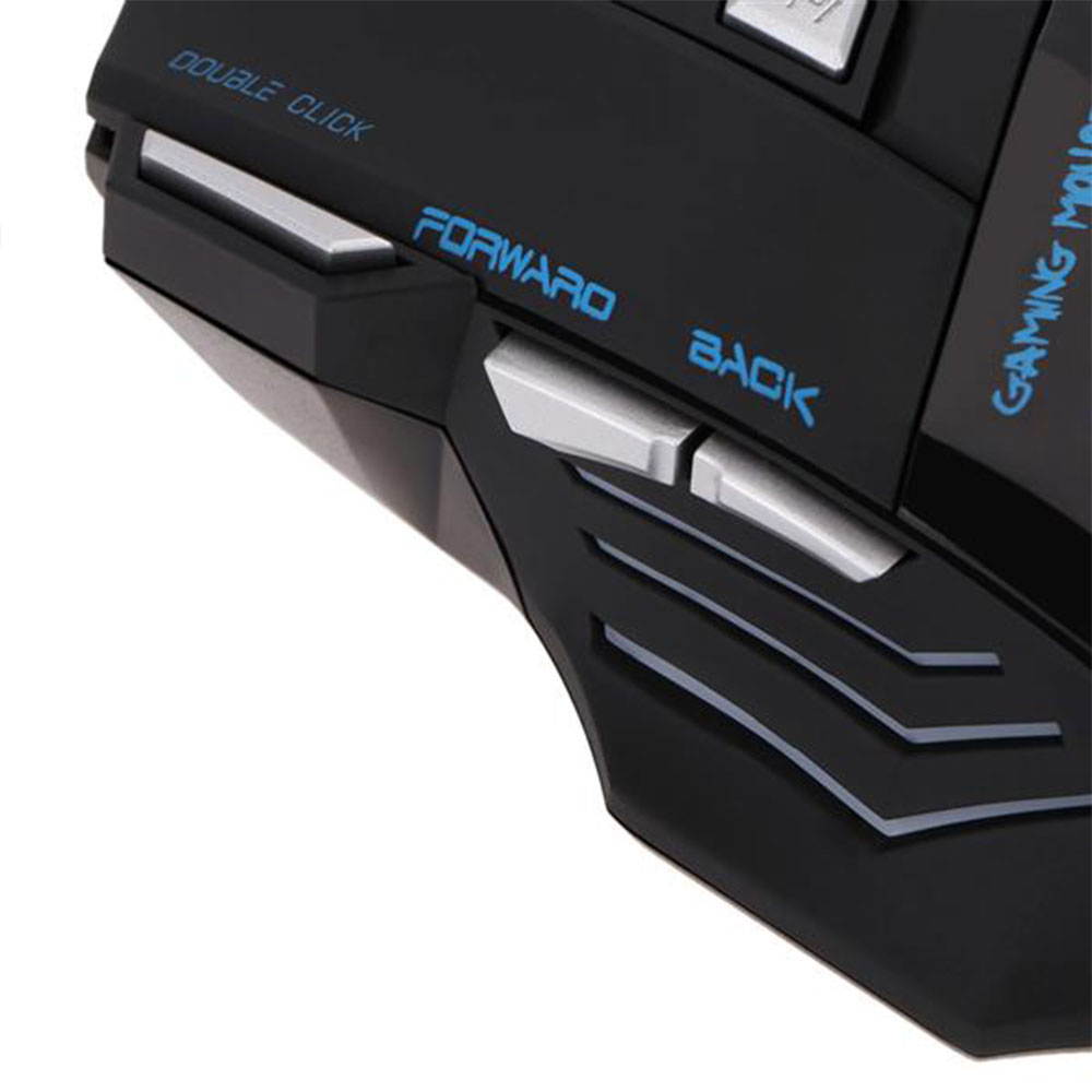 A868 Fantastic Alternating Light USB 2.0 7-Button Wired Game Mouse Black