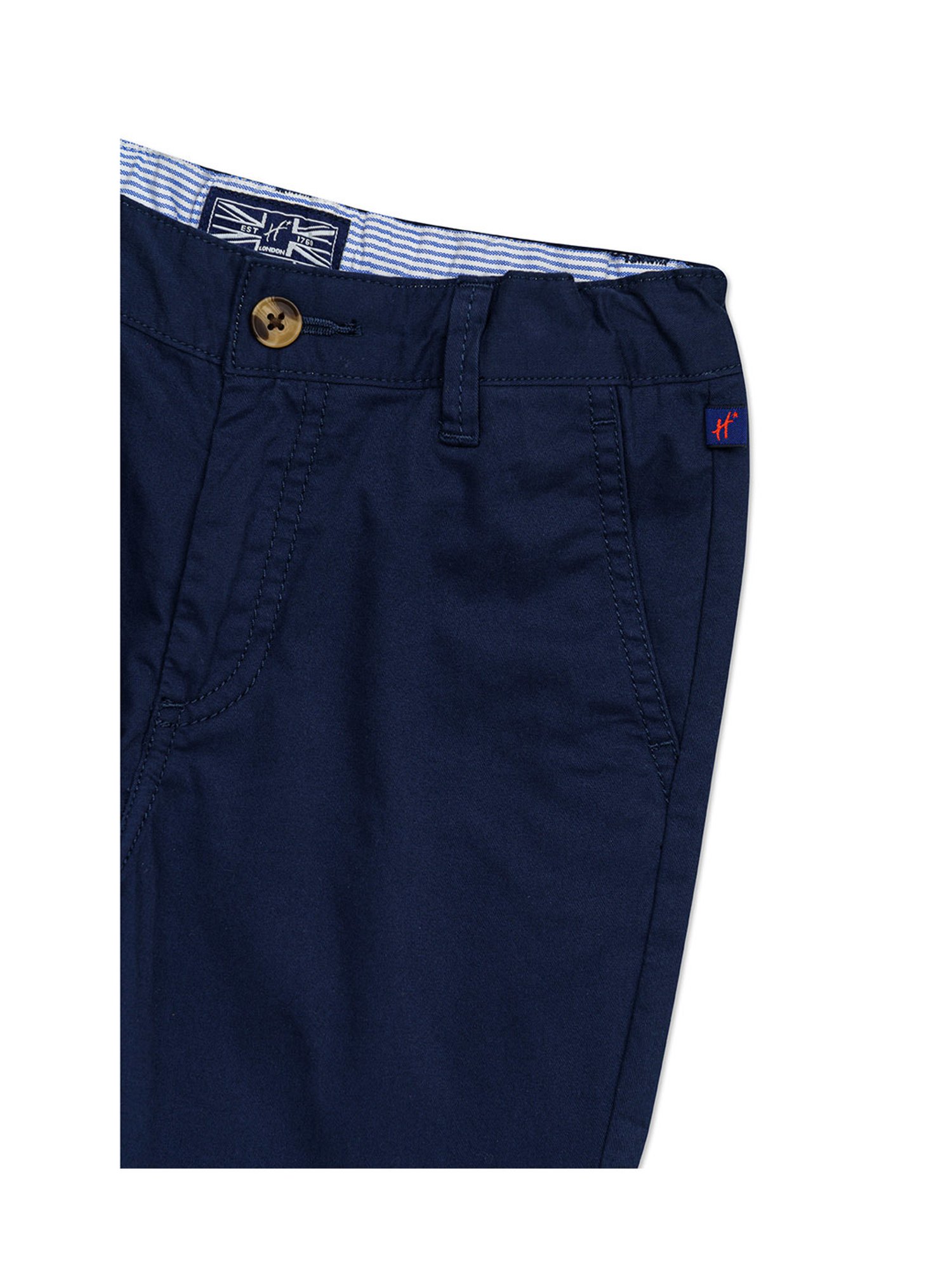 H by Hamleys Boys Navy Solid Trousers
