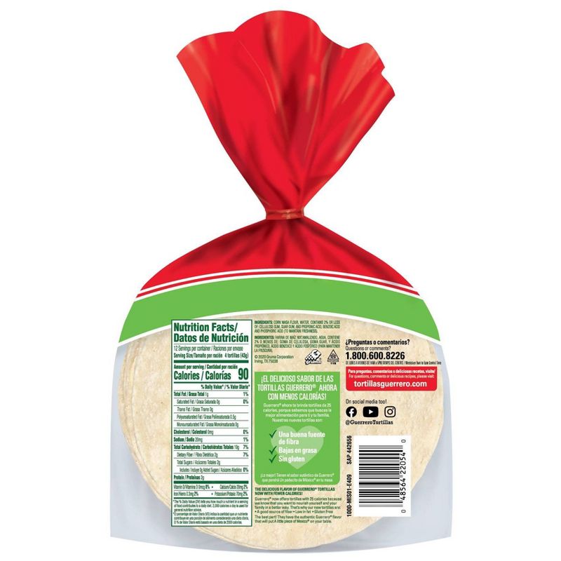 Guerrero Low Calorie White Corn tortillas - 20oz/30ct