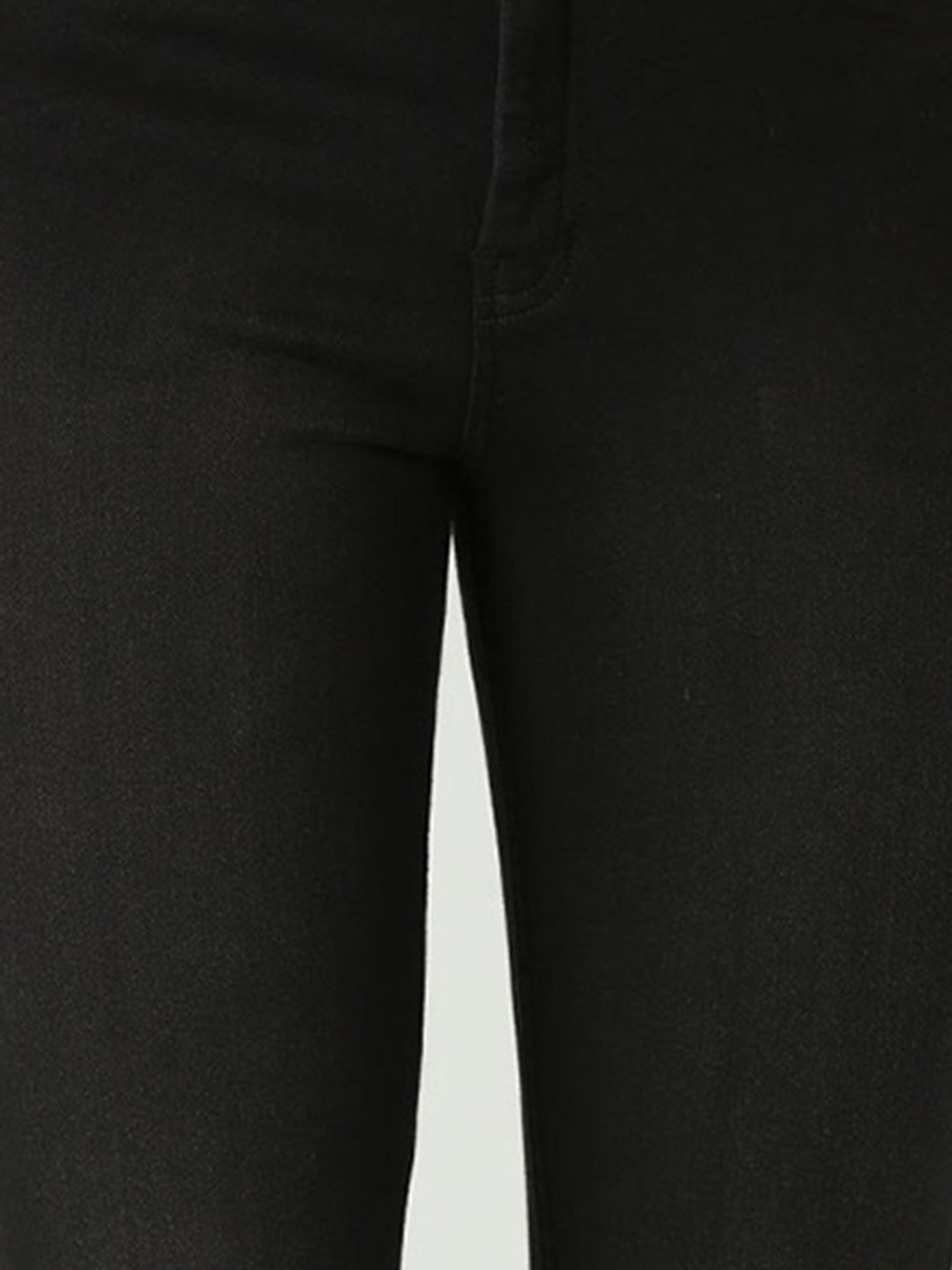 Mustard Black Denim Slim Fit Mid Rise Jeans