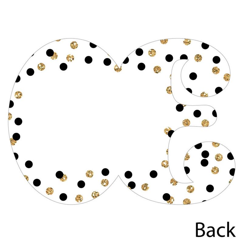 Big Dot of Happiness Adult 70th Birthday - Gold - Shaped Fill-In Invitations - Birthday Party Invitation Cards with Envelopes - Set of 12