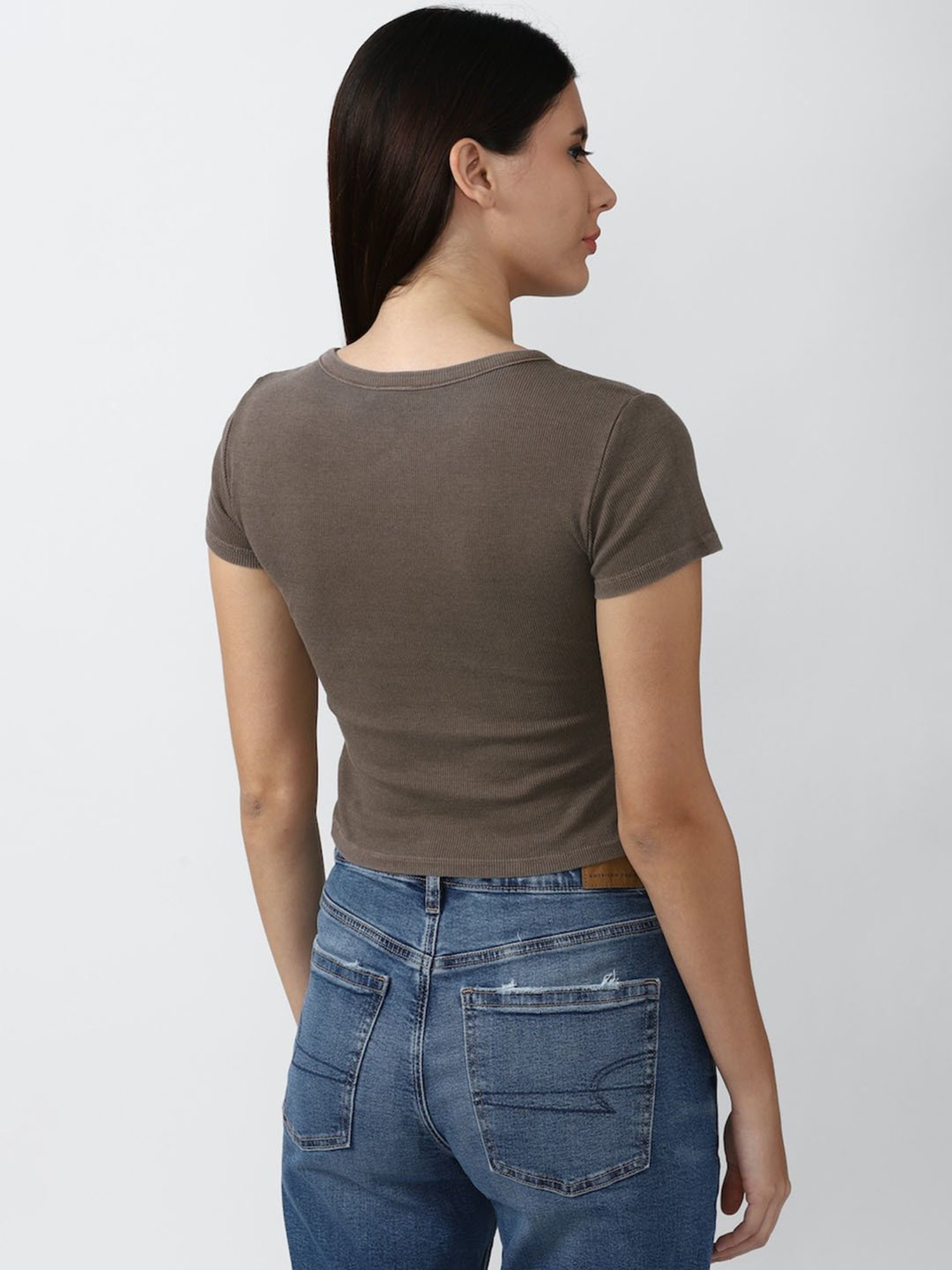 American Eagle Outfitters Brown Dolly Parton Graphic Print Crop Top