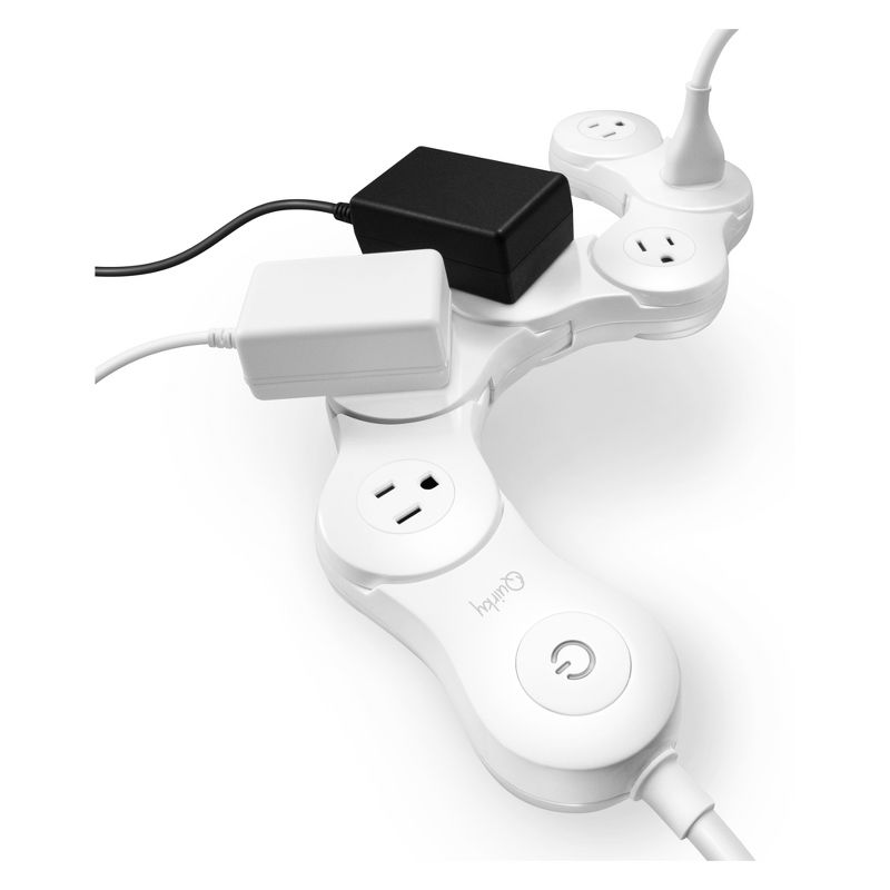 Monoprice 2 Outlet Surge Protector Wall Tap with 2 USB Charging Ports 3.4A, 450 Joules, White