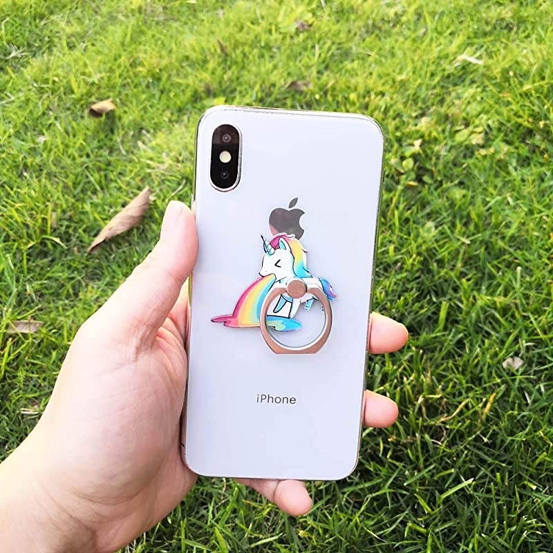 ZOEASTTM 3pcs  Grip Rainbow Unicorn Little Pony Universal 360&deg; Adjustable Holder Car Desk Hook Stand Stent Mount Kickstand Compatible with iPhone 11 XS XR Max X 8 Plus iPad 3pcs Unicorn