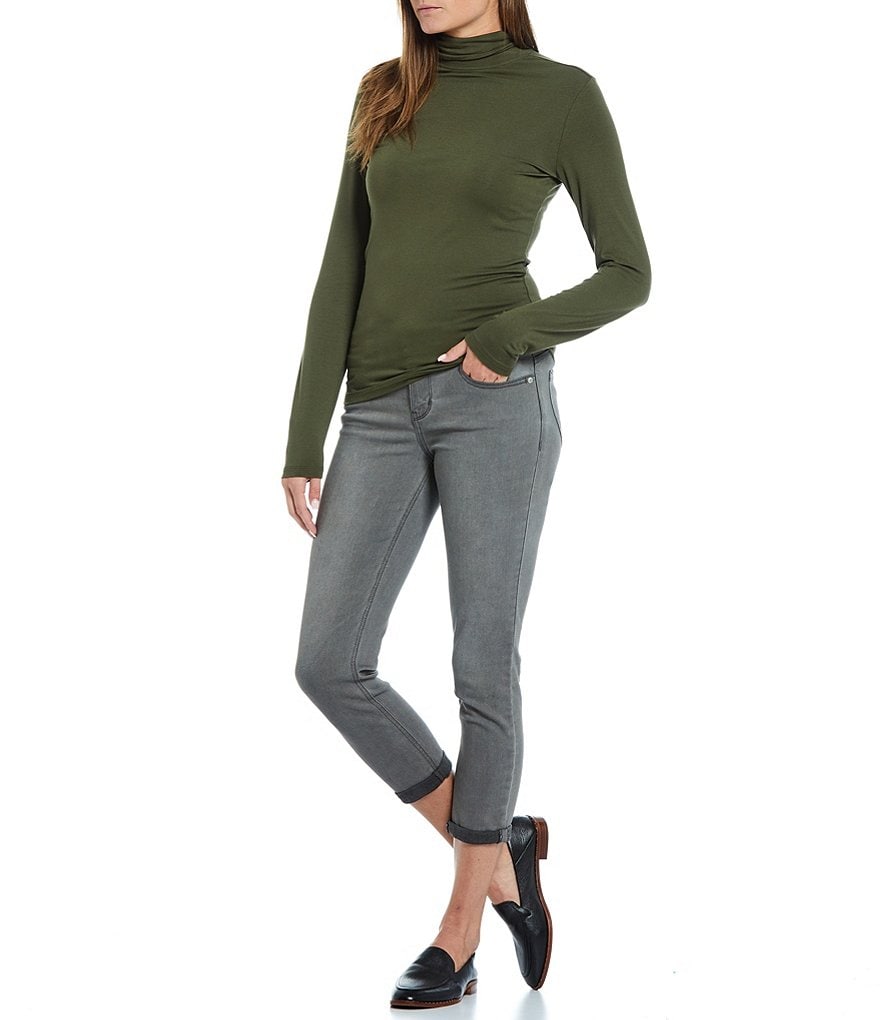 Gibson & Latimer Turtleneck Jersey Knit Long Sleeve Tee