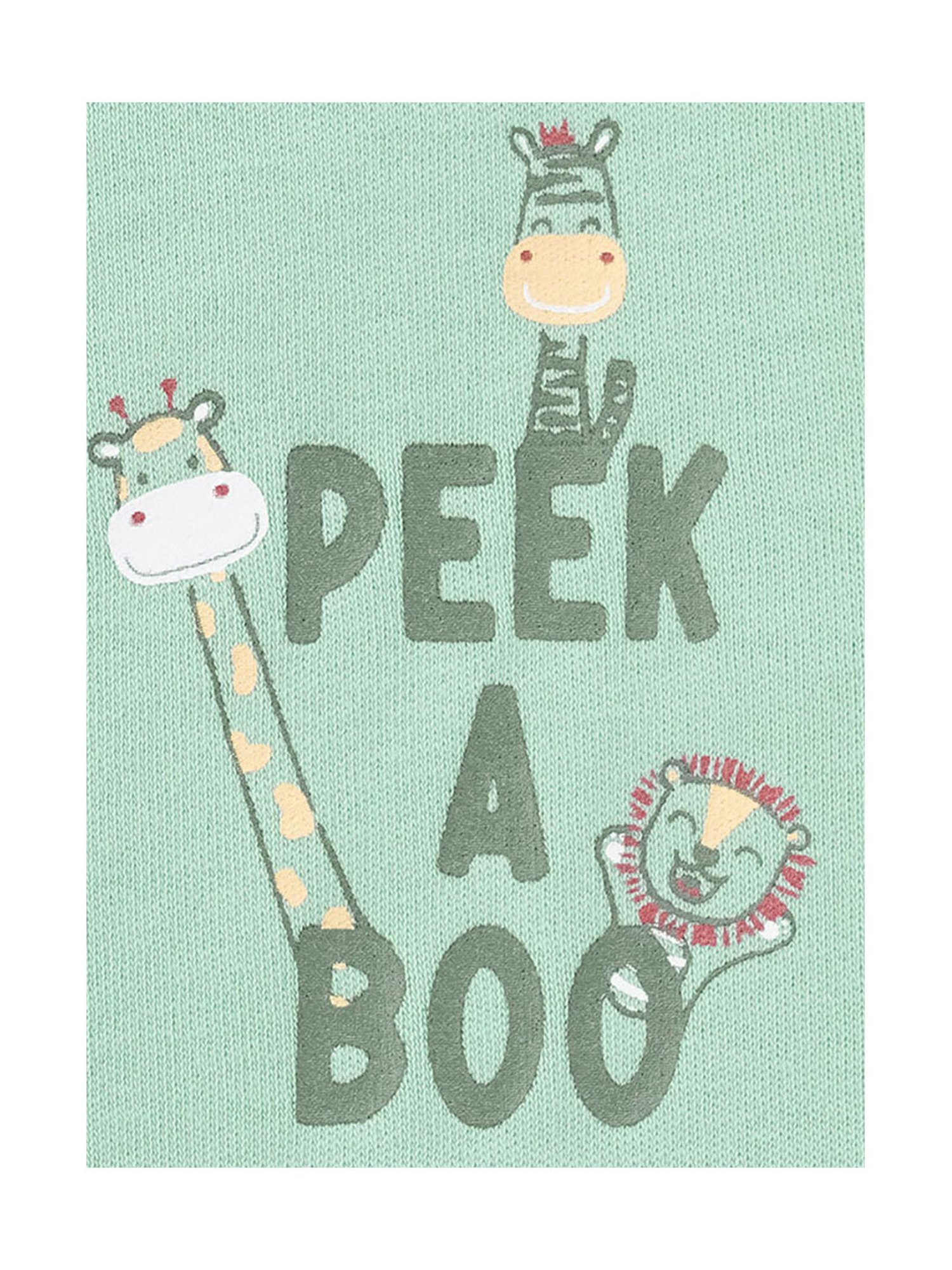 Ed-a-Mamma Baby Green Solid Full Sleeves Bodysuit