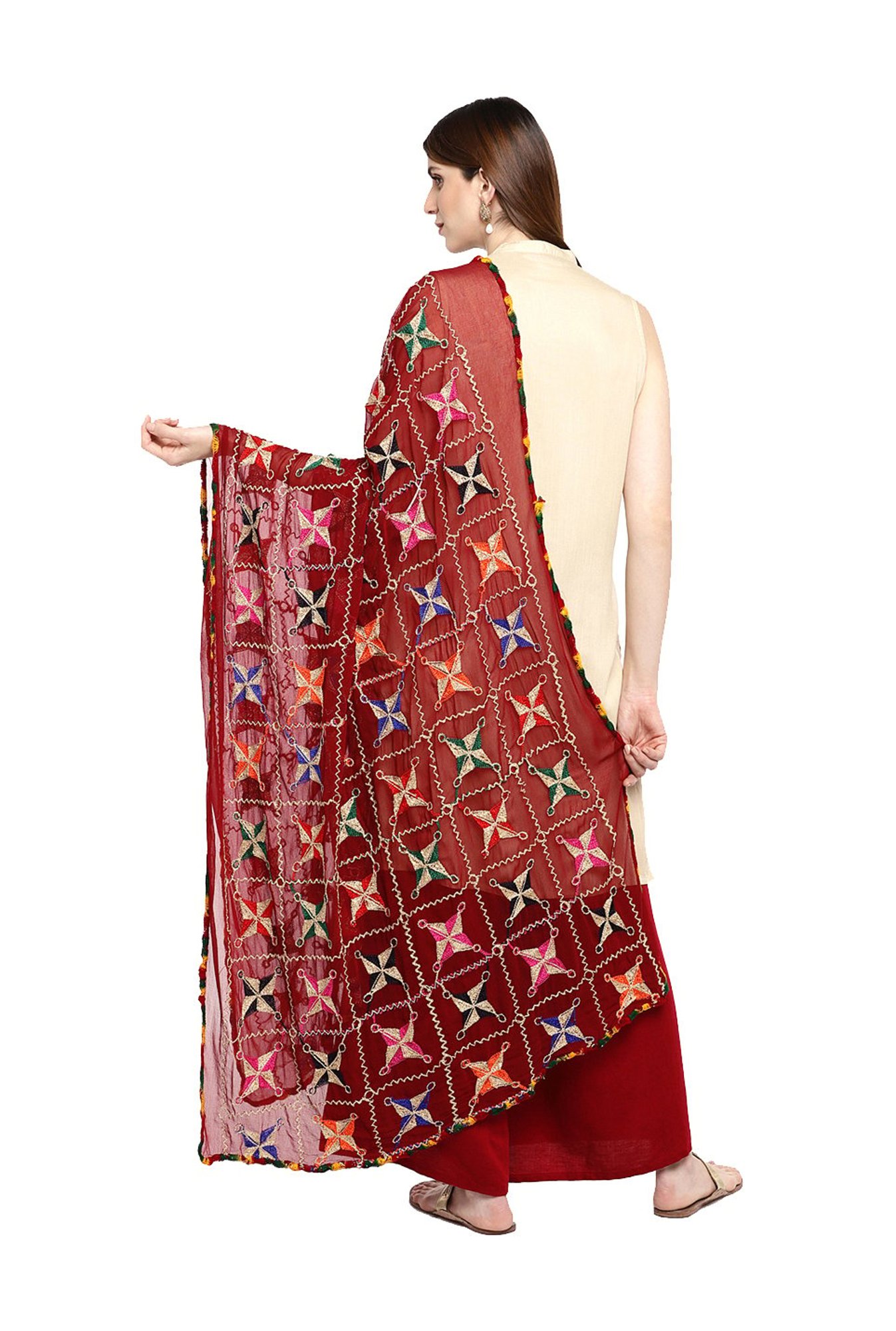 Dupatta Bazaar Maroon Dupatta