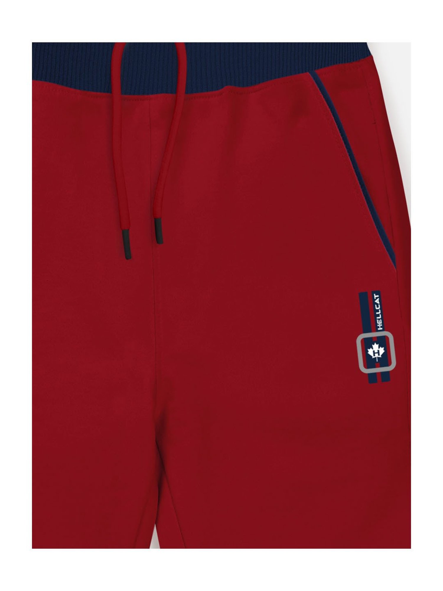 HELLCAT Maroon & Navy Solid Trackpants (Pack Of 2)