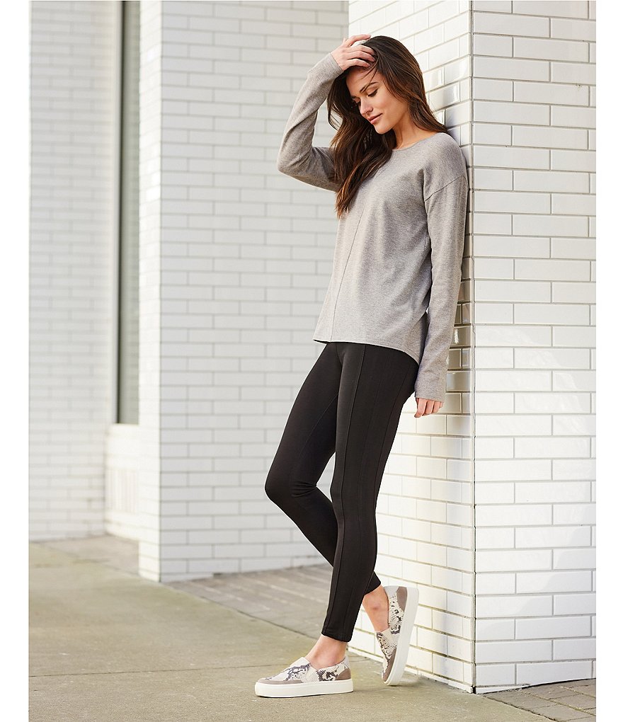 Gibson & Latimer High Rise Seamed Front Pull-On Ponte Leggings