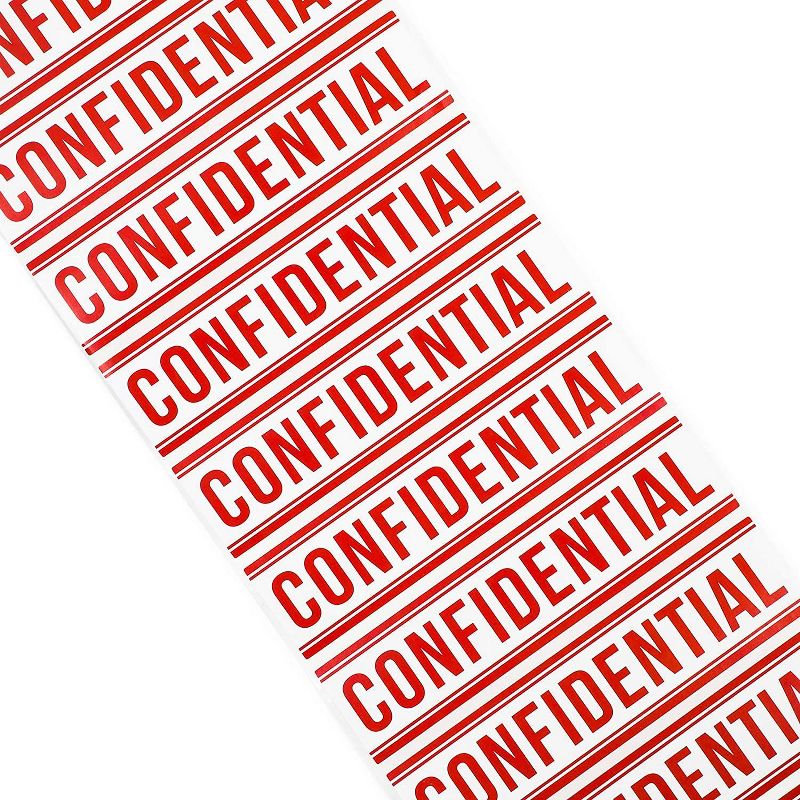 Stockroom Plus 600-Pack Confidential Instruction Labels, Red and White Sticker Roll (1 x 4 in)