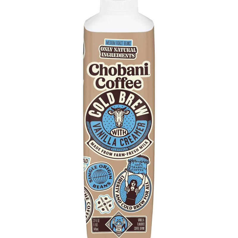 Chobani Coffee Cold Brew with Vanilla Creamer  - 32 fl oz
