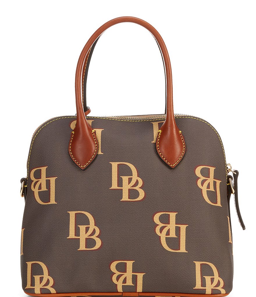 Dooney & Bourke Signature Monogrammed Collection Domed Satchel Bag