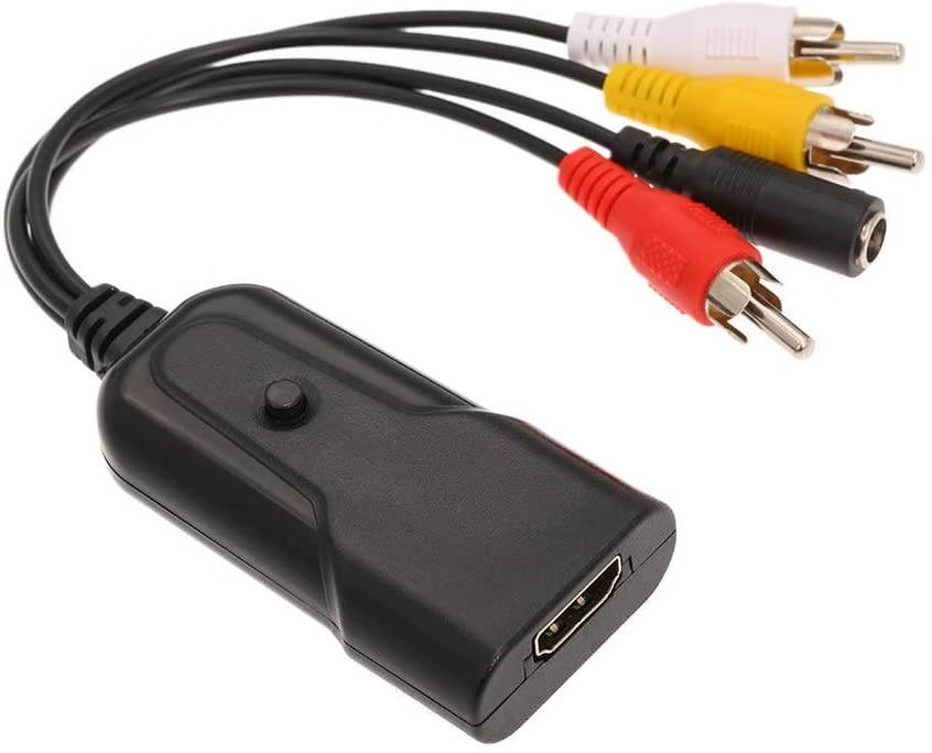 Docooler HD to AV CVBS Convertor HD to RCA Converter Adapter Cable 1080P to AV Adapter for NTSC PAL Standard HDMI to RCA Cable Compatible with TV Computer PS3 VCR Monitor HD 2 AV CVBS Adapter