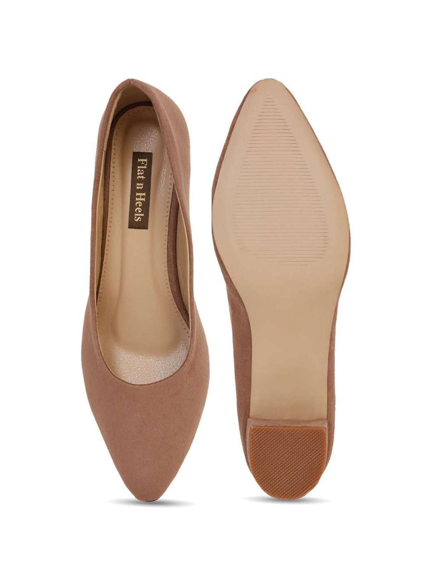 Flat N Heels Women's Khaki Casual Pumps