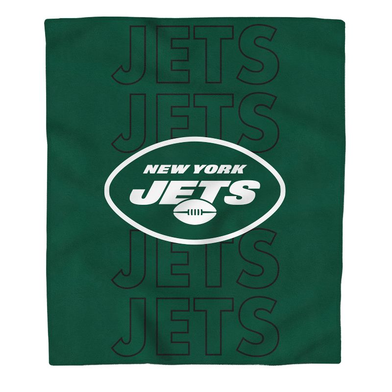 NFL New York Jets Echo Team Wordmark Plush Blanket