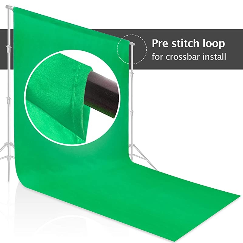 9 x 15 ft Green Chromakey Muslin Backdrop Background Screen for Photo Video Studio 3 x Backdrop Clamp AGG1777