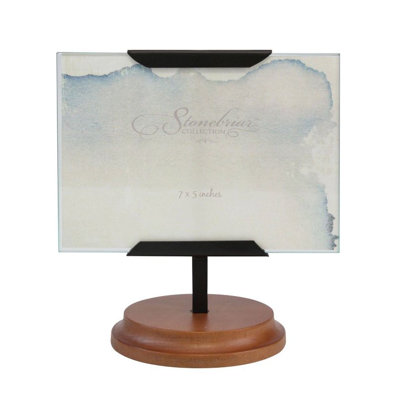 Photo Stand with Wooden Base Single Frame - Stonebriar Collection
