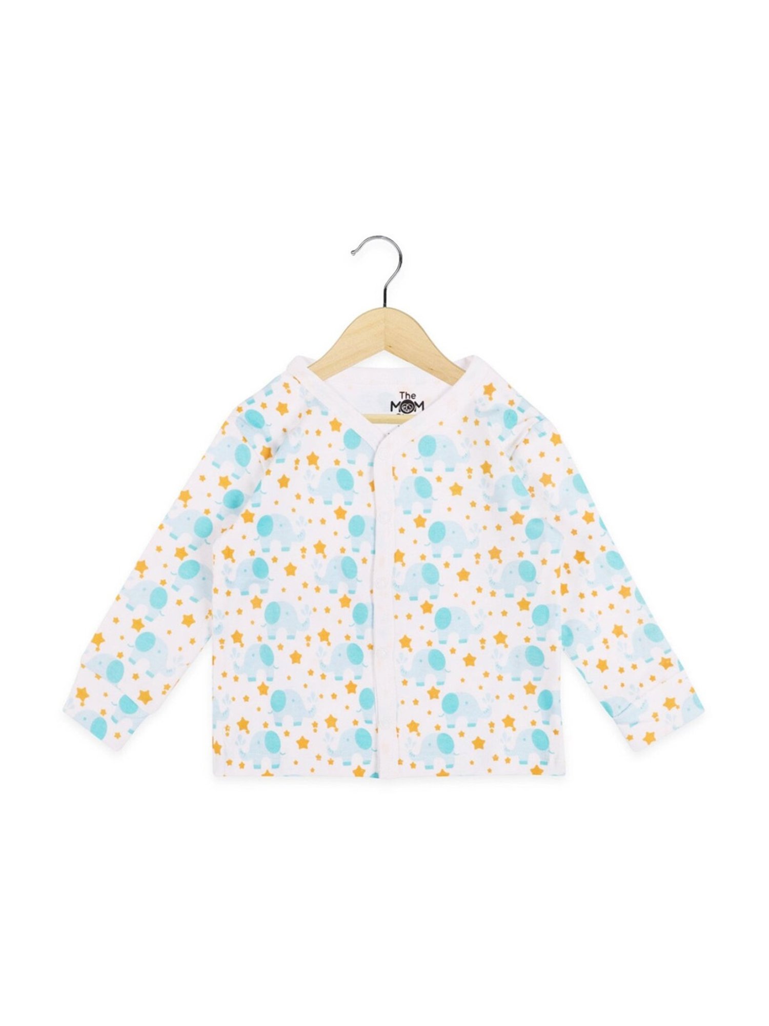 The Mom Store Boys Multicolor Cotton Printed Full Sleeves Top Set