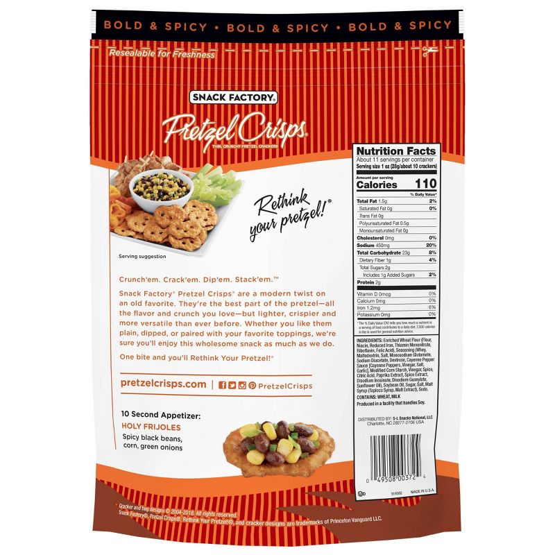 Pretzel Crisps Buffalo Wing Pretzel Crackers - 11.25oz