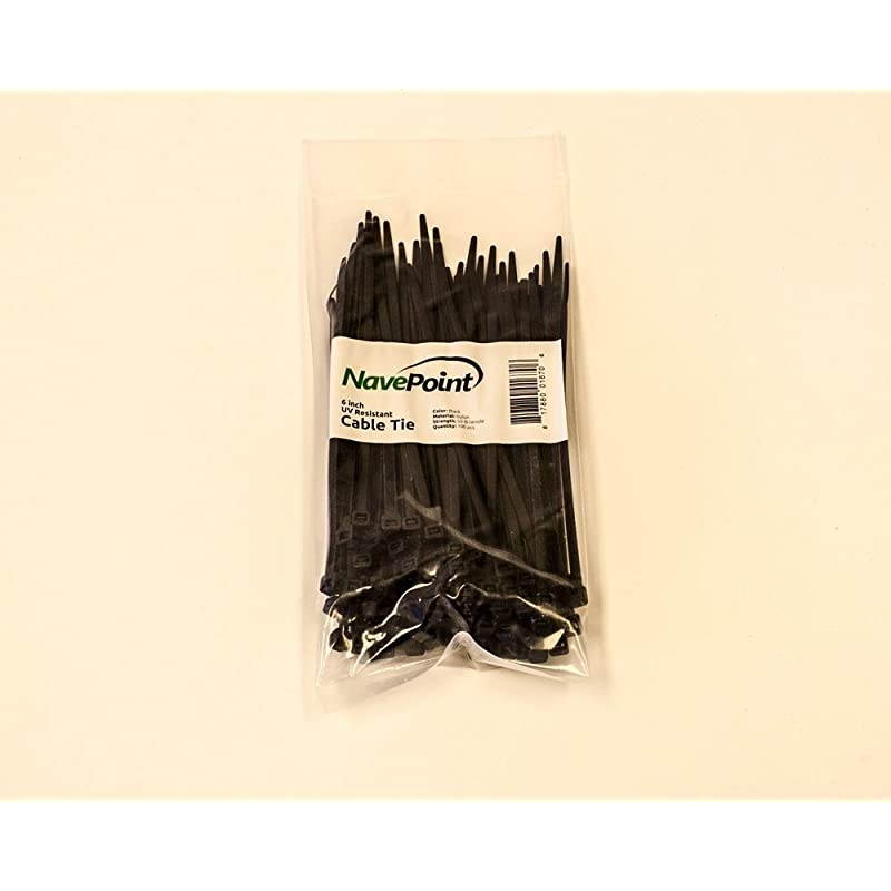 6 Inch Nylon UV Resistant Cable Wire Zip Tie 50 lbs Black 100 Pack Lot Pcs Qty
